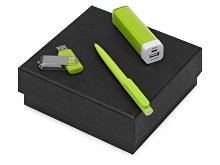 Подарочный набор On-the-go с флешкой, ручкой и зарядным устройством Подарочный набор On-the-go с флешкой, ручкой и зарядным устройством