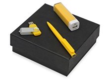 Подарочный набор On-the-go с флешкой, ручкой и зарядным устройством Подарочный набор On-the-go с флешкой, ручкой и зарядным устройством