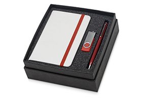 Подарочный набор Reporter Plus с флешкой, ручкой и блокнотом А6 Подарочный набор Reporter Plus с флешкой, ручкой и блокнотом А6