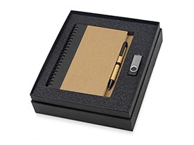 Подарочный набор Essentials с флешкой и блокнотом А5 с ручкой Подарочный набор Essentials с флешкой и блокнотом А5 с ручкой